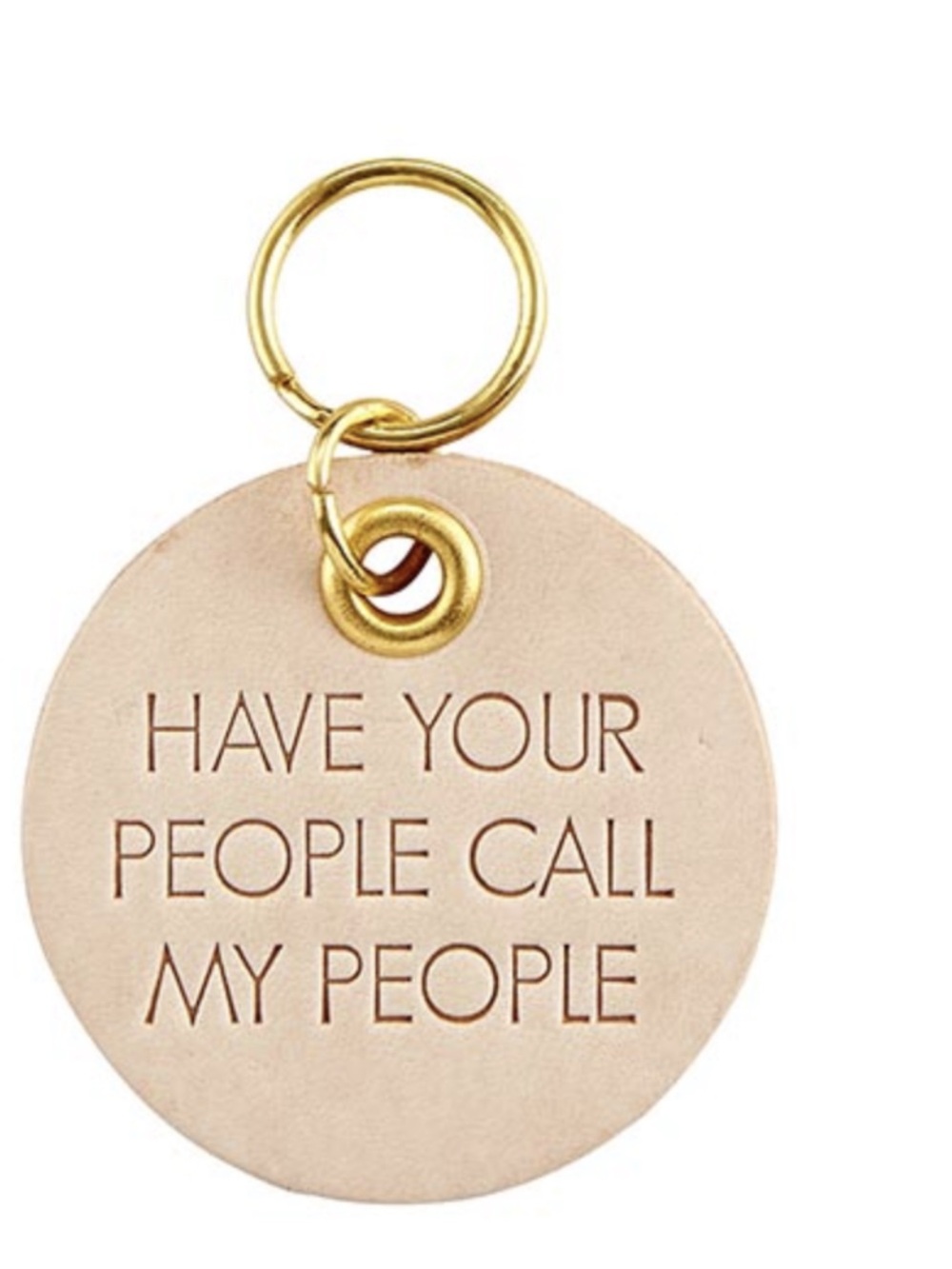 Leather Pet Tag 'Have Your People Call My People'